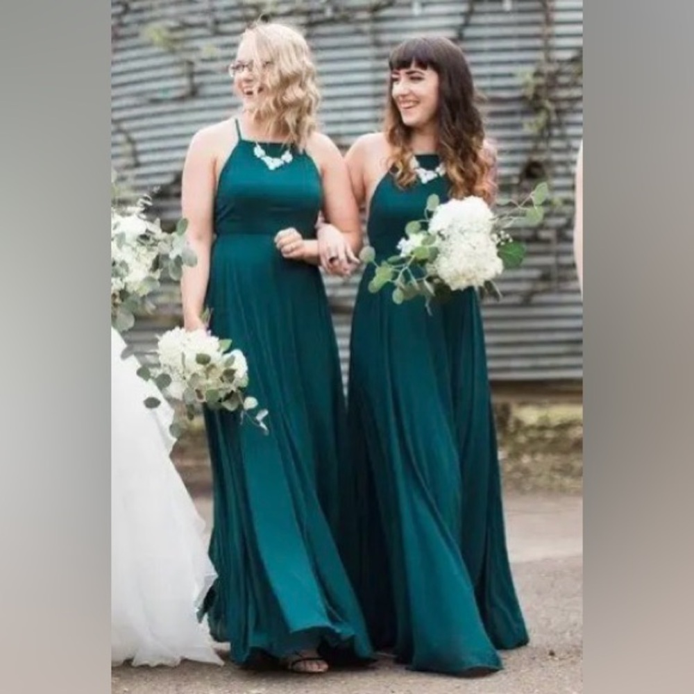 Lulu's Green Halter Maxi Dress-Worn Once
